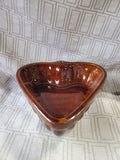 Brown Glazed Ceramic Heart Shaped Cake Pan