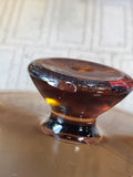 Pair of Corning Ware Visions Amber Glass Sauce Pans with One Lid