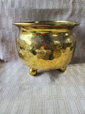 Round Brass Planter