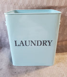 Blue Metal Laundry Powder Container with 2 Scoops