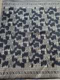 Black and Silver Toned Paisley Table Runner