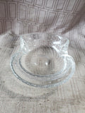 Heavy Clear Glass Bubble Art Ashtray