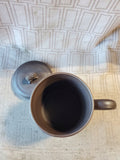 Asian Inspired Dark Brown Clay Tea Mug