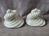 Pair of Ceramic Seashell Candle Holders