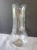 Etched Clear Glass Pitcher