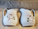 Pair of Pigeon Forge Pottery Dogwood Pitcher Wall Pockets