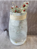 Glass Cardinal Lighted Jar
