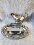 Oneida Silverplate Gravy Boat and Saucer Set