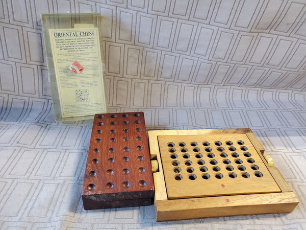 Pair of Traveling Wooden Board Games