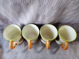 Set of 4 Pier 1 "Turkey" Coffee Mugs