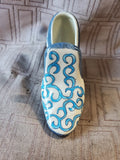 Blue and White Ceramic Shoe Figurine