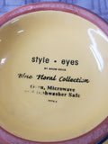 Baum Bros Style Eyes Blue Floral Collection Cereal Bowl