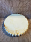 White Ceramic Floral Tart Pan