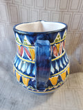 Signed Hand Painted Pottery Pitcher