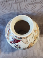 Crackle Glazed Old World Map Vase