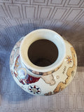 Crackle Glazed Old World Map Vase