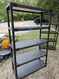 Black Plastic Garage Shelving Unit (D)