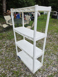 4-Tier White Plastic Shelving Unit (C)