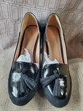 Pair of Lehoor Women's Black Chunky Heels—Women's Size 8.5
