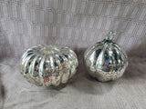 Pair of Mercury Glass Pumpkins