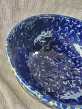 Bennington Pottery Blue Spongeware Large Batter Bowl (CCC)