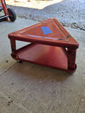 Red Metal Rolling Mechanics Stool
