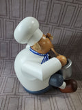 (A) Erzgebirgische Volkunst Shelf Sitting Chef Smoker