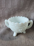Milk Glass Grapevine Creamer and Sugar Set