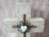 Resin Inspirational Quote Cross