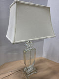 Heavyweight Lucite Lamp w/Rectangular Shade (two available,  priced separately)