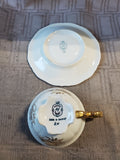 Bavaria Germany White and Gold Toned Demitasse and Saucer Set (A)