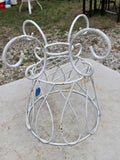 Vintage Heavyweight Metal Scroll Planter Basket