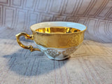 Bavaria Germany White and Gold Toned Demitasse and Saucer Set (B)