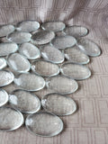 Lot of Clear Glass Oval Pebbles