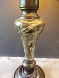 Resin and Metal Faux Marble Table Lamp WORKS