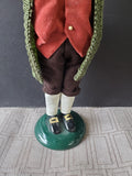 (D) Byers' Choice Carolers Colonial Williamsburg Signed "Man Holding Music Book" Figurine
