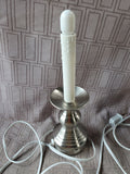 Pair of Electric Metal Base Candlesticks WORKS