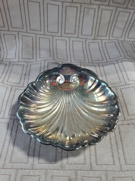 Silverplate Seashell Trinket Dish