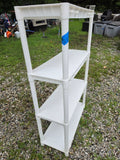 4-Tier White Plastic Shelving Unit (D)