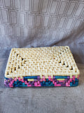 Multi-Colored Hand Woven Basket