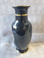 The Art of Chokin 24k Gold Paint and Black Ceramic Vase (2 AVAILABLE PRICED INDIVIDUALLY AT $18 EACH)
