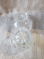 Heavy Clear Glass Creamer and Sugar Set