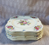 Set of 6 Hutschenreuther Selb Bavaria Floral Salad Plates
