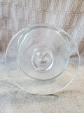 Clear Glass Pedestal Pillar Candle Holder