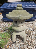 2-Piece Cement Pagoda Yard Statue