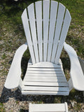 Two Crutchman Poly Adirondack Chairs + One Ottoman