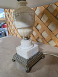 Vintage Marble and Brass Lamp, WORKS