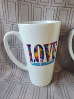 Pair of Love Colonial Williamsburg Coffee Mugs