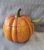 Pier 1 Ceramic Pumpkin Soup Tureen with Ladle