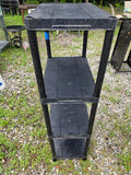 4-Tier Black Plastic Lightweight Shelving Unit (A)